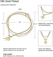 Collier de pièces de monnaie en plaqué or, pendentif à ras du cou avec chaîne pour la reine ustensile de mariage, cadeau de couple pour la saint-valentin