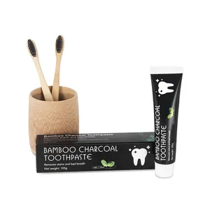 Top Selling 100% Natuurlijke Bamboe Houtskool Whitening Biologische Tandpasta Tandpasta