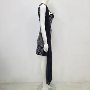 Летнее платье, сексуальное, без рукавов, мини, с блестящими стразами, женское, элегантное, короткое, для клуба, для вечеринок - Product Image 5