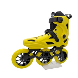 Patins <span class=keywords><strong>à</strong></span> roulettes professionnels Luoshen <span class=keywords><strong>à</strong></span> <span class=keywords><strong>trois</strong></span> <span class=keywords><strong>roues</strong></span>, coque en nylon, largeur 110 mm, pour débutants, course de vitesse, hommes et femmes - Product Image 3