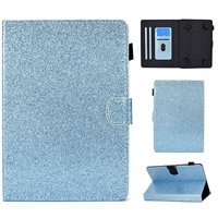 Étui universel pour tablette 10 "pouces Bling Glitter Wallet Étui en cuir Sparkle Stand Cover pour tablette