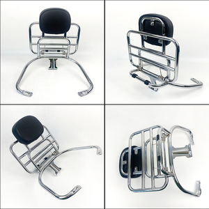 Portapacchi Posteriore di Qualità OEM con Schienale Verniciato Cromo in Acciaio Inox per <span class=keywords><strong>Vespa</strong></span> <span class=keywords><strong>GTS</strong></span> <span class=keywords><strong>300</strong></span> - Product Image 6