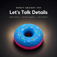 Jouet sensoriel anti-stress en forme de donut, jouet à presser doux en forme de beignet, jouet sensoriel mignon et coloré en forme de donut pour enfants et adultes, cadeau de fête