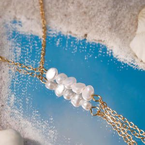 Acero inoxidable impermeable mano cadena perla pulsera <span class=keywords><strong>mujer</strong></span> Acero inoxidable dedo cadena pulsera anillo mano joyería para <span class=keywords><strong>mujer</strong></span> - Product Image 4