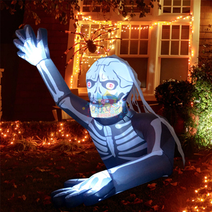 Décorations extérieures de vacances d'Halloween dégagement <span class=keywords><strong>zombie</strong></span> squelette gonflable de 6 pieds pour décor de pelouse de jardin - Product Image 2