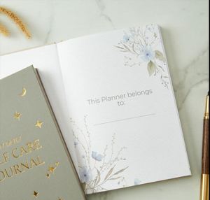 Self Care Gift Set Pen <b>Stickers</b> A5 Leather/Fabric/PVC Self-Love Diary <b>Dotted</b> Journal for Mental Wellness Daily Reflection - Product Image 4