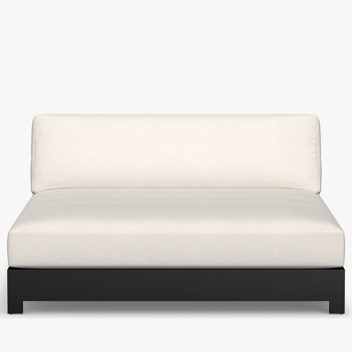 High quality sun lounger bed chaise lounge patio metal aluminum outdoor double daybed with cushion