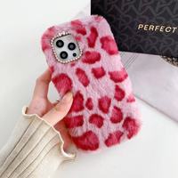 Étui de téléphone portable en peluche léopard adorable pour iPhone 17 Air 16 15 14 13 12 11 Pro Max Plus Housse souple 17 pro