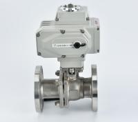 Haoye304 Vanne à boisseau sphérique à bride électrique OEM de haute qualité en acier inoxydable 304 Résistance à la température Contrôle de la résistance à la corrosion