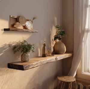 Fashion High Quality Home Furniture Nature <strong>Live</strong> <strong>Edge</strong> Storage Display Book Stacking Racks <strong>Shelf</strong> - Product Image 5