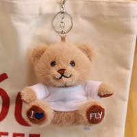 Porte-clés Ours en Peluche Personnalisé avec Logo, Dessin Animé, Nom Imprimé, Poupée en Peluche, Cadeau de Remise de Diplôme, Jouet en Peluche Personnalisé