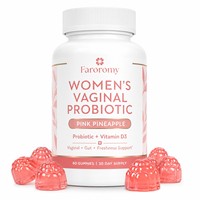 Complément Alimentaire Gommes Probiotiques Vaginales pour Femmes à la Vitamine D3, Ananas et Argousier, 60 Gommes, Cure de 30 Jours