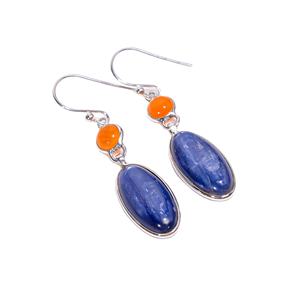 Pendientes de joyería de plata de ley 925 hechos a mano, cornalina de cianita azul para niñas, joyería para fiesta de boda suministrada por fuente de confianza - Product Image 1