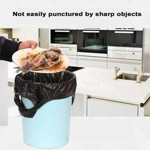 Huamaohengchun Bolsas de Basura Negras Pequeñas con Asa, Portátiles y Duraderas para Oficina, Cocina, Dormitorio, 36x60cm - Product Image 5