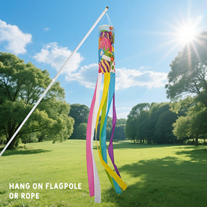 Customthe Feast of Easter Bunny Festival Windsock Decor WindSock Digital Printed Flying Wind Socks for Yard <b>Garden</b> Porch - Product Image 4