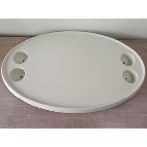 Mesa Ovalada de Plástico Blanco de 762*460 mm, Accesorios de Vajilla Promocionales para Yates, Embarcaciones Marinas y Autocaravanas - Product Image 5