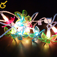 Untuk Dekorasi Natal Pernikahan Luar Ruangan Tahan Air Bersertifikat IP44 Lampu Bunga Berbentuk Hati Merah Lampu LED String Fairy Lights