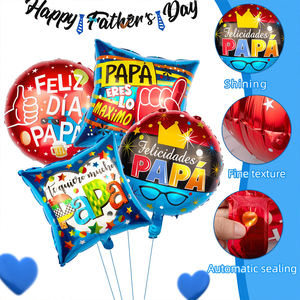 Ballons en aluminium de <span class=keywords><strong>18</strong></span> pouces, 9 pièces, décoration espagnole pour la fête des pères, dessin animé Papa, sphère, ambiance, décoration de la maison - Product Image 2