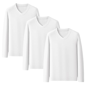 T-shirt à manches longues pour homme A5570, col rond, raglan, 100% polyester, polaire, écologique, imprimé par transfert thermique, résistant à l'usure - Product Image 2