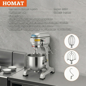 HM-201 Batteur sur socle commercial 20L à 3 vitesses, mélangeur planétaire haut de gamme en acier inoxydable pour pâte et gâteaux - Product Image 4