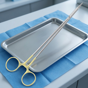 Porte-aiguille microvasculaire chirurgical 2026 en acier inoxydable, instrument manuel certifié CE, pour chirurgie générale, Classe I - Product Image 2