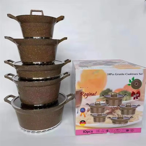 Conjuntos de Utensílios de Cozinha de Granito de Alta Qualidade, Panelas e Frigideiras Antiaderentes de Alumínio com Revestimento de Mármore, Conjunto de Utensílios de Cozinha por Atacado - Product Image 1