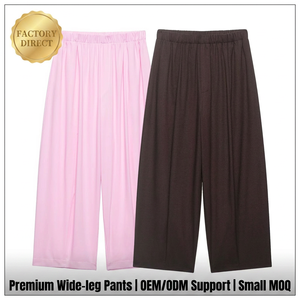 ZEVITY Pantalon Harem décontracté pour <span class=keywords><strong>femme</strong></span>, couleur unie, taille élastique, plissé, longueur cheville, idéal pour les vacances d'été - Product Image 1