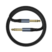 Câble audio TRS 6,35 mm mâle-mâle, tressé en nylon avec conducteur en cuivre pur pour ordinateur et écouteurs, qualité stable, charge rapide