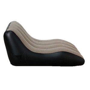 Inflatable Lazy Sofa 116x98x83cm PVC Flocked Recliner With Footrest For Adults Outdoor Indoor Use - Product Image 4