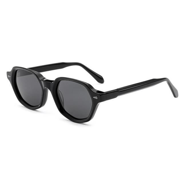 Chic Retro Slim Sunglasses Brown Acetate Eyewear for Men Women Casual Outfit with a Touch of Vintage Flair