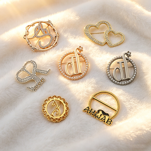 Zinc Alloy Brooch Custom Logo & Shape Factory Direct Supply Low MOQ Metal <b>Pin</b> for Clothing Bags <b>Hat</b> Decor Gift - Product Image 2