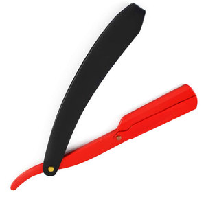 มีดโกนเหล็กกล้าไร้สนิมแบบตรง จับถนัดมือ สำหรับโกนผม ตัดแต่งทรงผม ใช้ในร้านเสริมสวย พร้อมโลโก้สั่งทำได้ - Product Image 5