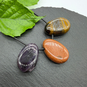 Colgante <span class=keywords><strong>de</strong></span> gota <span class=keywords><strong>de</strong></span> agua <span class=keywords><strong>de</strong></span> cristal natural, ágata ovalada, piedra en bruto <span class=keywords><strong>de</strong></span> 2.0MM con orificio lateral, collar DIY <span class=keywords><strong>de</strong></span> <span class=keywords><strong>jade</strong></span> - Product Image 4