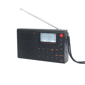 Full Band Rádio BT FM AM SW Portátil Pocket Rádios MP3 Digital REC Recorder Suporte TF Cartão Sleep Timer Rádio