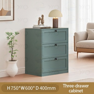 High-Appearance-Level Black Bedside <strong>Table</strong> with Handles for Modern Living Room or Workshop School Supermarket