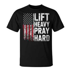 Camiseta cristiana para hombre y mujer, para levantar pesas, rezar mucho, gimnasio, ropa deportiva - Product Image 2