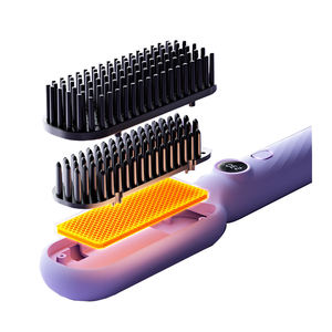 Lisseur de cheveux 2-en-1 à ions négatifs, peigne avec écran LCD, outil de coiffage électrique portable contrôlé par application, pour la maison et l'hôtel - Product Image 4