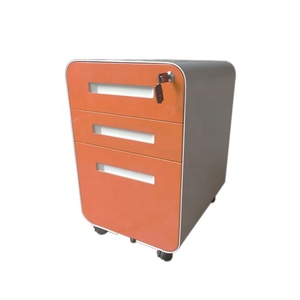Hiện đại cong ba-ngăn kéo thép Tủ hồ sơ, văn phòng di chuyển cơ sở, dưới bàn di chuyển thép Tủ hồ sơ với bánh xe - Product Image 2