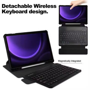   Clavier et étui de <span class=keywords><strong>protection</strong></span> en PU et ABS pour <span class=keywords><strong>Samsung</strong></span> Galaxy Tab A11 A9 Plus 11 <span class=keywords><strong>pouces</strong></span> avec clavier sans fil intelligent - Product Image 5