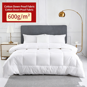 Couette de luxe pour toutes les saisons, en tissu mélangé coton, garnie de duvet et de plumes de canard - Product Image 4