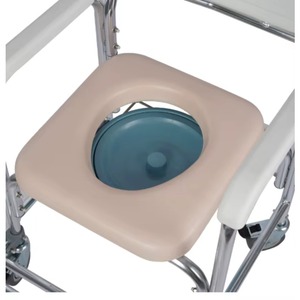 Wheeled toilet chair Disabled toilet chair Toilet <b>stool</b> Movable with pedals Pregnant women and the elderly Toilet bath chair - Product Image 4