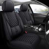 Accessoires automobiles, adaptés à tous les véhicules, en cuir Nappa, résistants à l'usure, imperméables, luxe, ensemble complet de 5 pièces, housses de siège de voiture toutes saisons