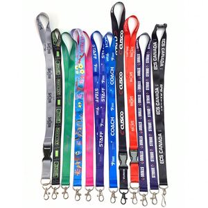 Lanières en polyester imprimées personnalisées, écologiques, avec porte-badge, crochet et porte-clés, prix d'usine - Product Image 2