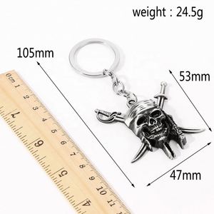 Nouveau porte-clés Pirates des Caraïbes, porte-clés de voiture squelette masqué du capitaine Jack Sparrow, cadeaux pour hommes - Product Image 4