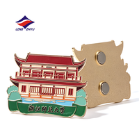 Aimants de réfrigérateur en métal émaillé souple fabriqués par Longzhiyu, fabricant OEM depuis 20 ans, avec logo personnalisé, en alliage de zinc, aimants d'anime pour réfrigérateur