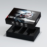 Boîtes cadeaux de luxe personnalisées avec base et couvercle, emballage en papier recyclé pour phares LED automobiles et éclairage de moto