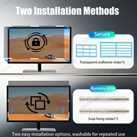 Filtre de confidentialité bidirectionnel en PET de qualité supérieure, facile à installer, protection d'écran anti-espion pour moniteur 31,5 pouces 16:9, vente en gros d'usine