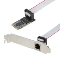 Kartu PCIe Server M.2 B-Key M-key, Adaptor Gigabit Ethernet M.2 ke PCIe, Pembagi LAN