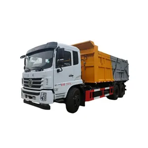 Alta qualidade Dongfeng 6x4 Butt tipo compressão caminhão de lixo com abertura hidráulica Top para o transporte de lixo