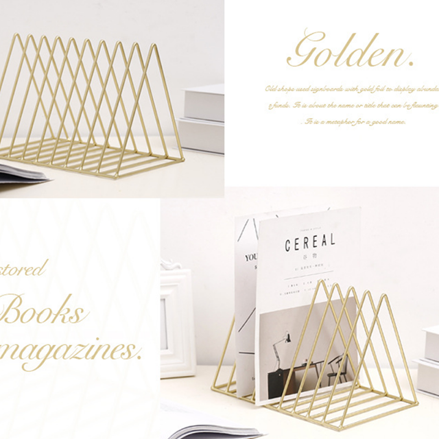 Железный арт, с гальваническим покрытием, прочное украшение, настольный книжный шкаф, простая книжная полка